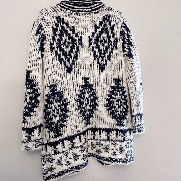 Vintage 90s Forever 21 Fair Isle preppy western academia ski resort cardigan - Picture 2 of 6